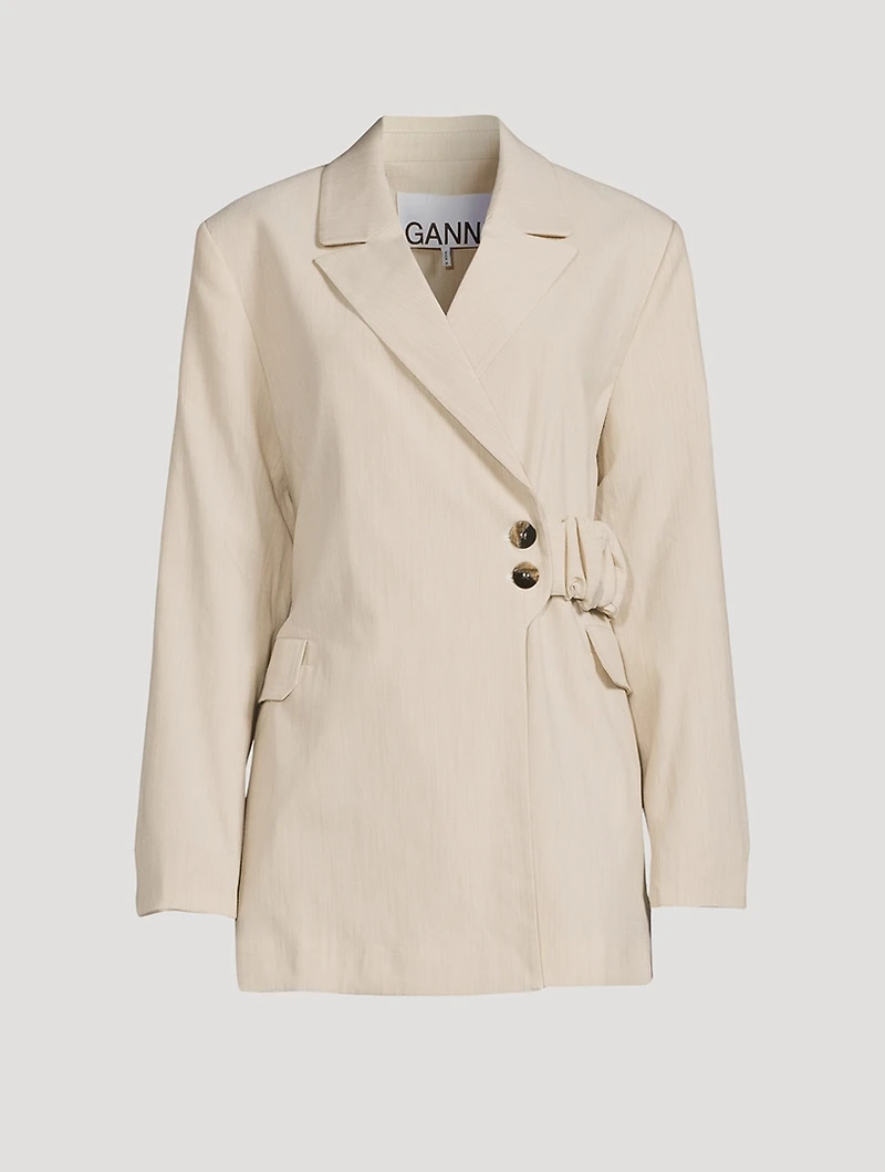 Scrunchie Melange Suiting Blazer