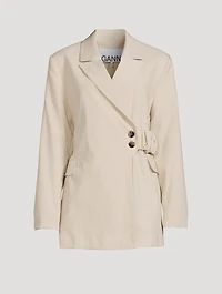 Scrunchie Melange Suiting Blazer