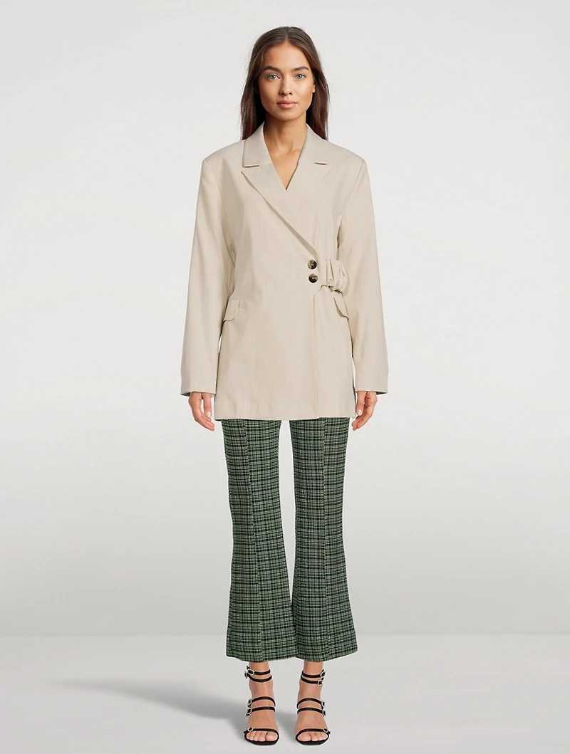 Scrunchie Melange Suiting Blazer