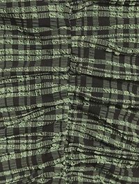 Seersucker Mini Dress Check Print