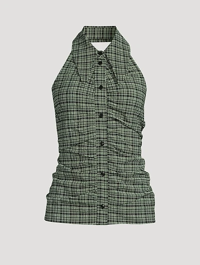 Seersucker Halter Top