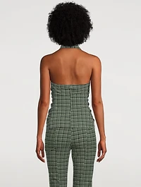 Seersucker Halter Top