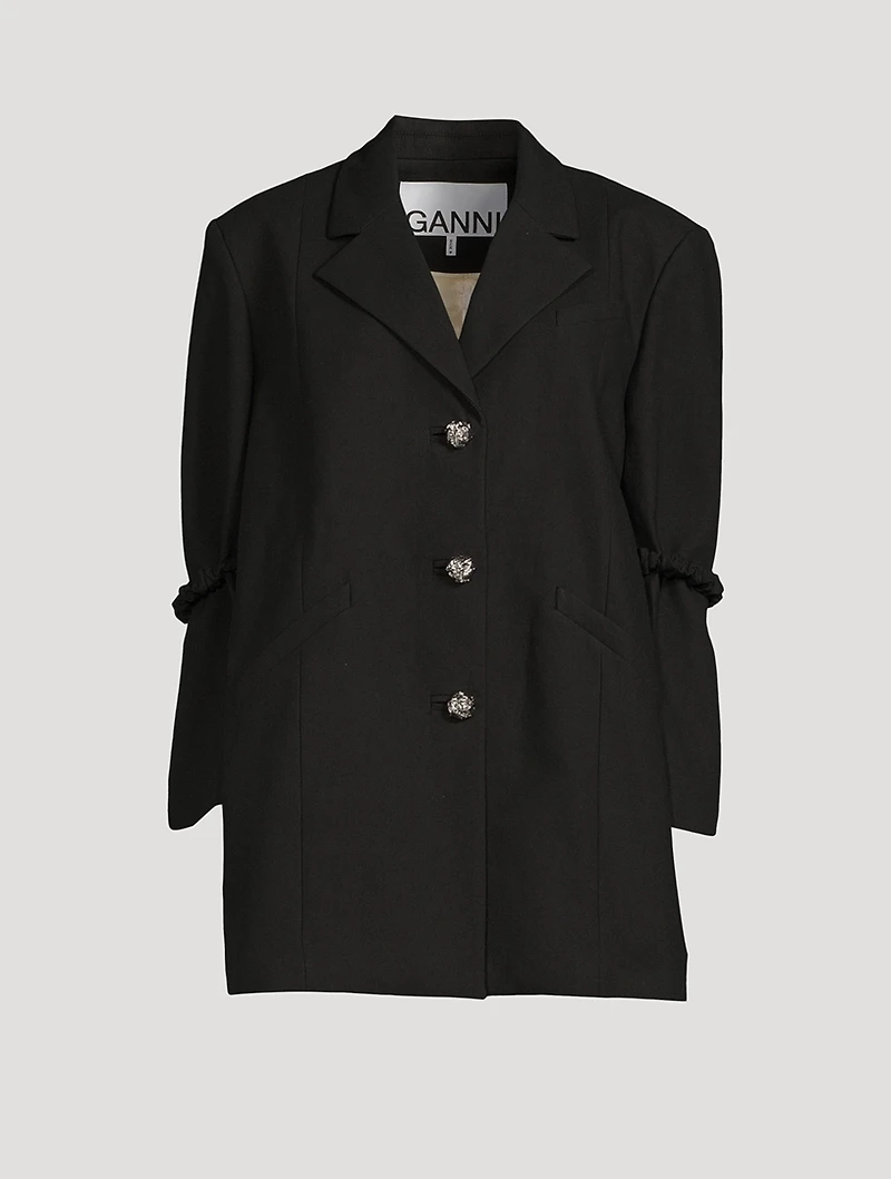 Scrunchie Oversized Cotton Blazer
