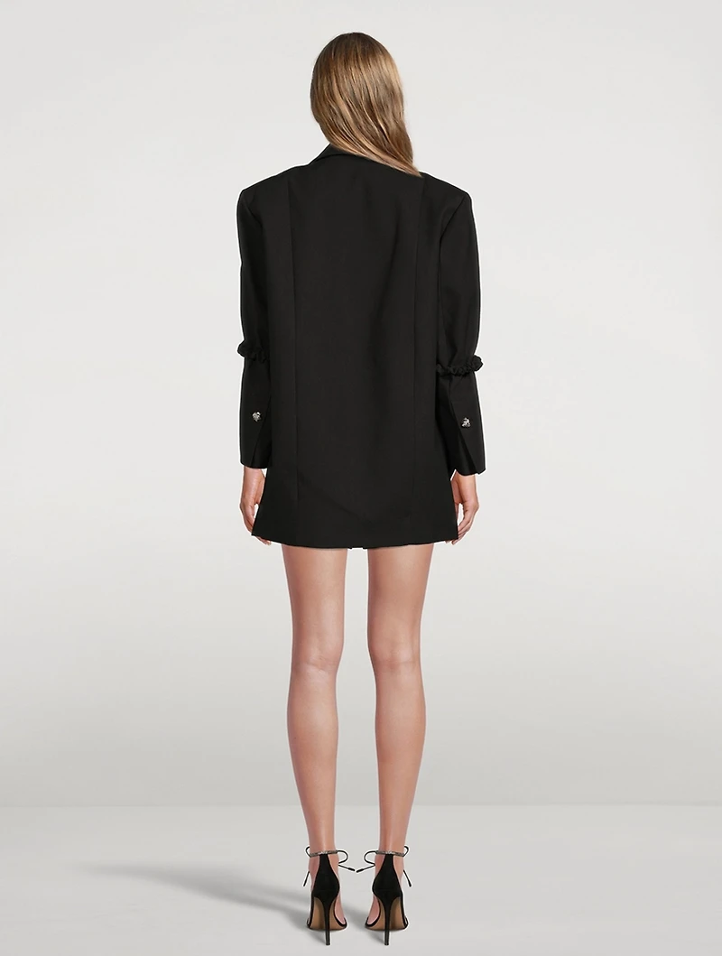 Scrunchie Oversized Cotton Blazer