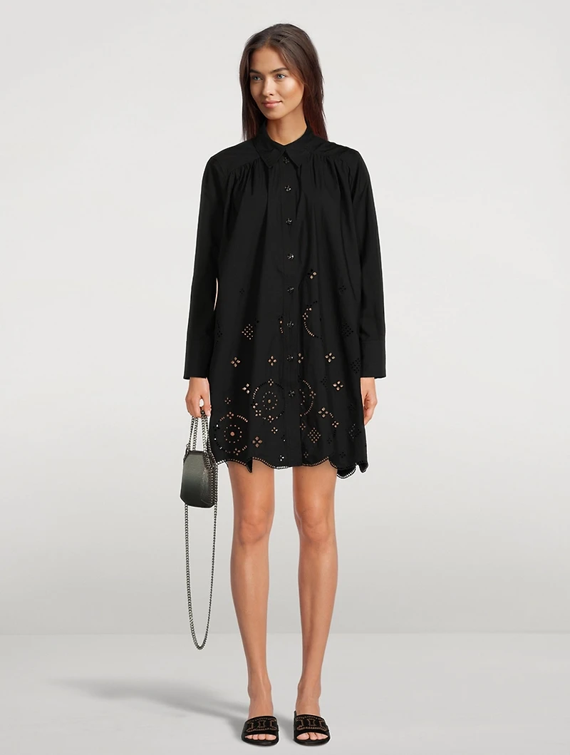 Broderie Anglais Shirt Dress