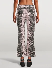 Betzy Cropped Jeans Tiger Stripe Print