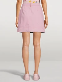 Colourblock Denim Mini Skirt