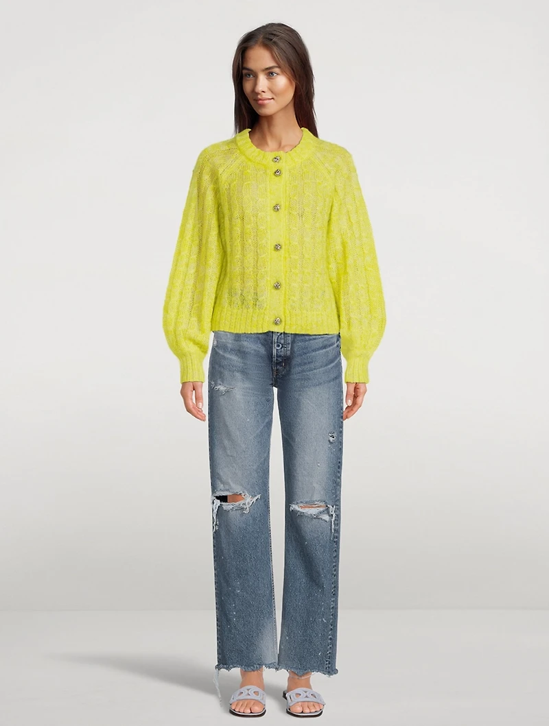 Relaxed Cable-Knit Cardigan