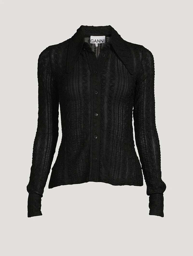 Stretch Lace Jersey Shirt