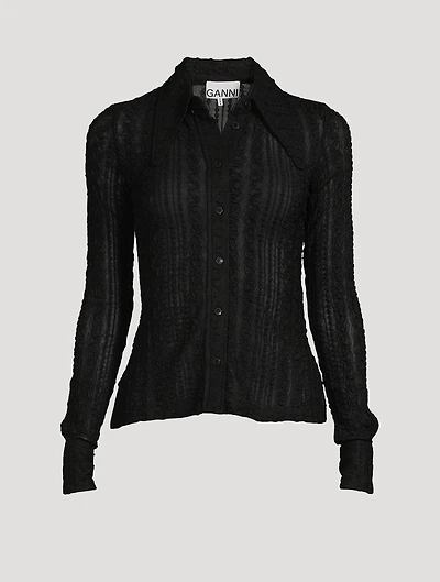 Stretch Lace Jersey Shirt