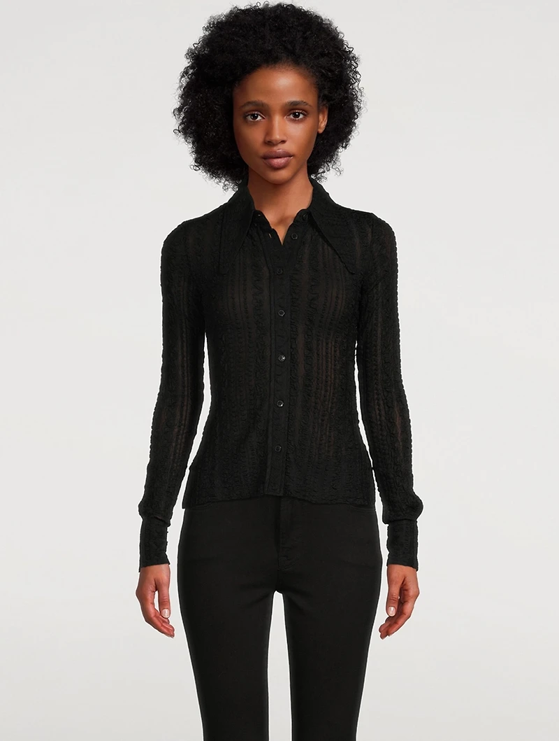 Stretch Lace Jersey Shirt