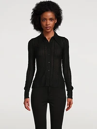 Stretch Lace Jersey Shirt