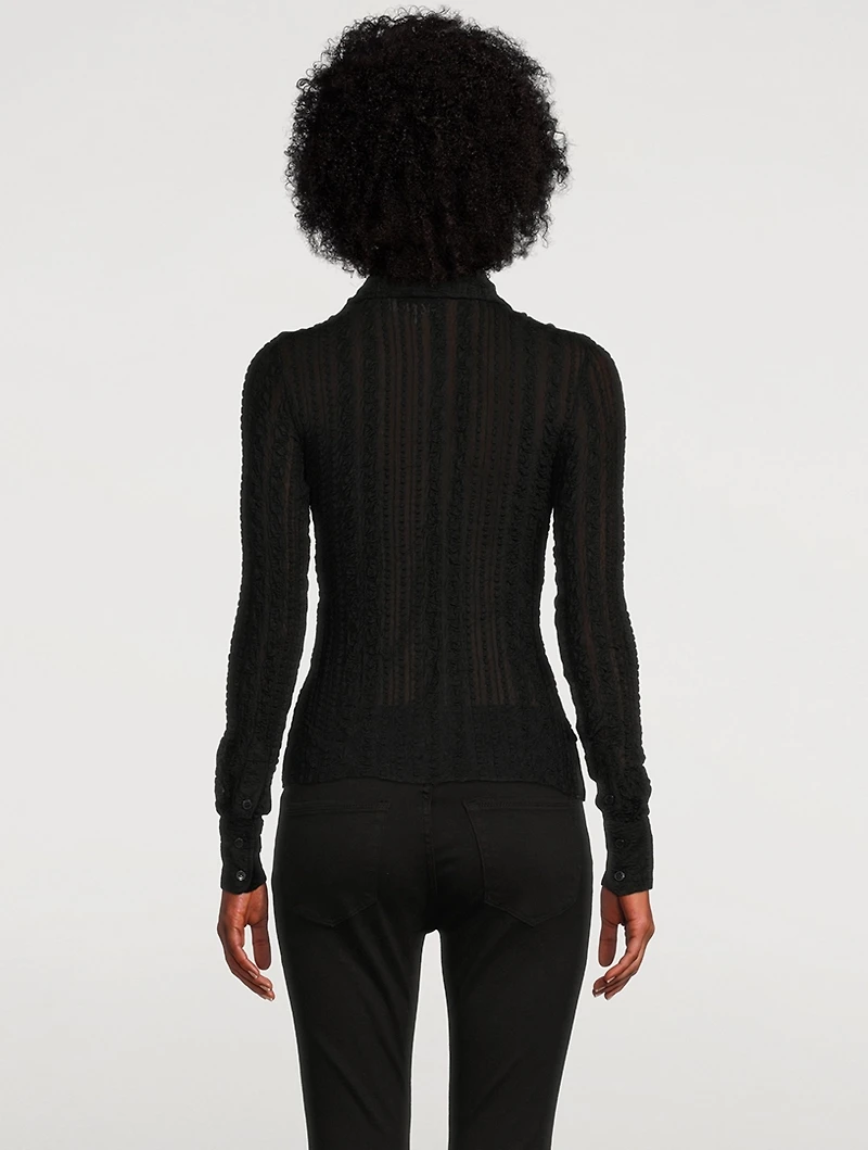 Stretch Lace Jersey Shirt