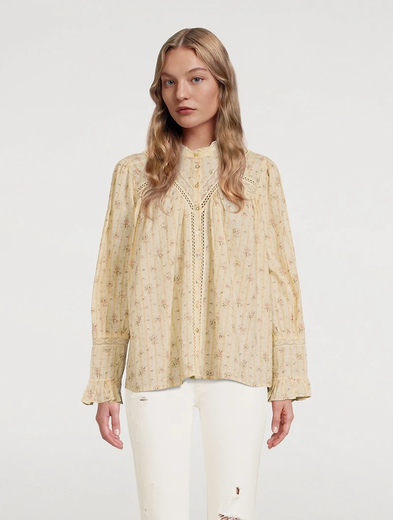 Haby Peasant Blouse Floral Print