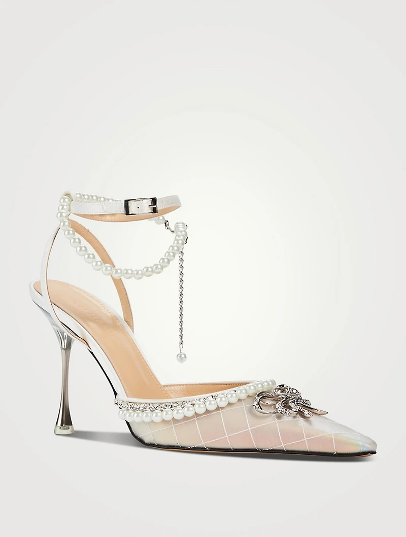 Bow of Elizabeth Iridescent Satin Pumps