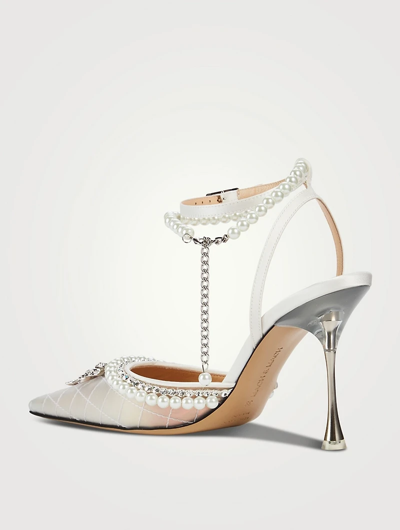 Bow of Elizabeth Iridescent Satin Pumps