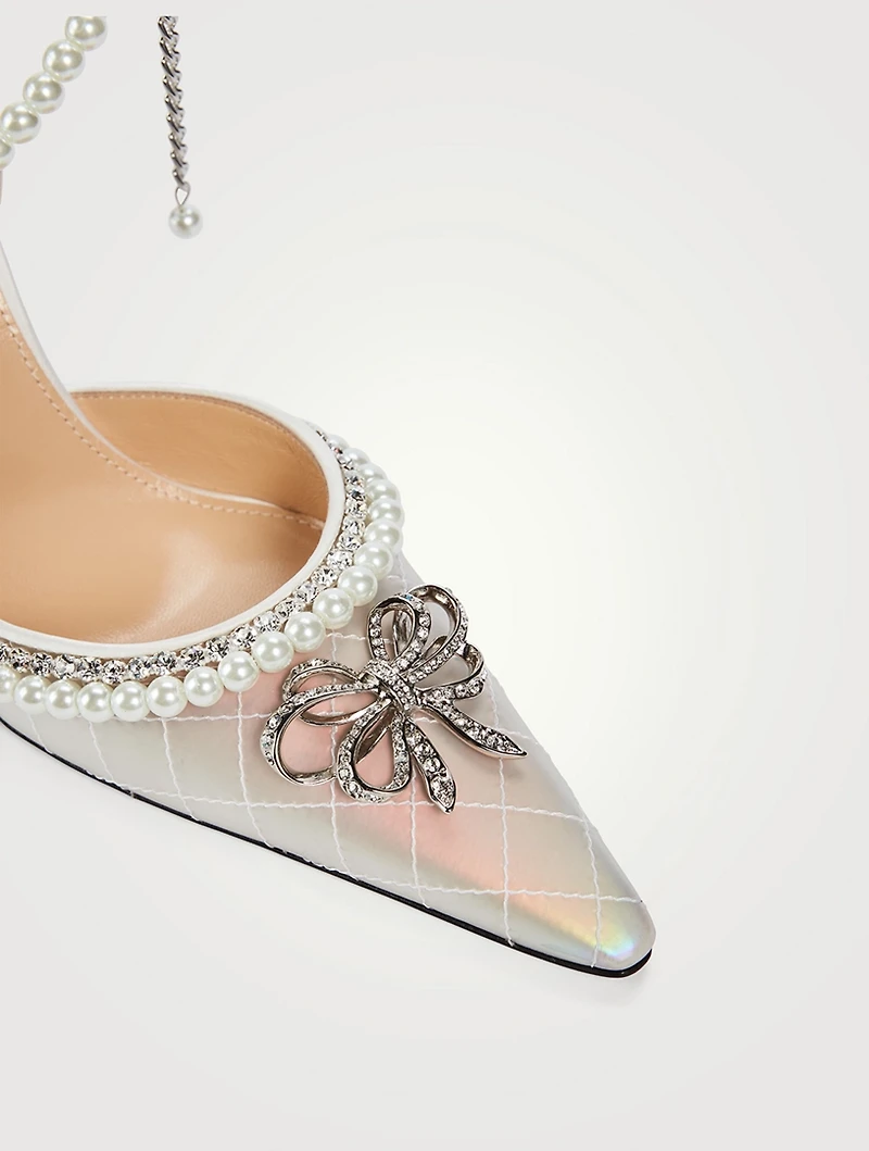 Bow of Elizabeth Iridescent Satin Pumps