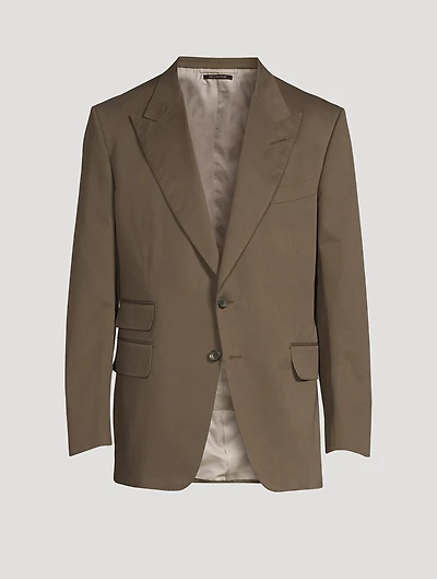 Shelton Cotton And Cashmere Peak Lapel Jacket