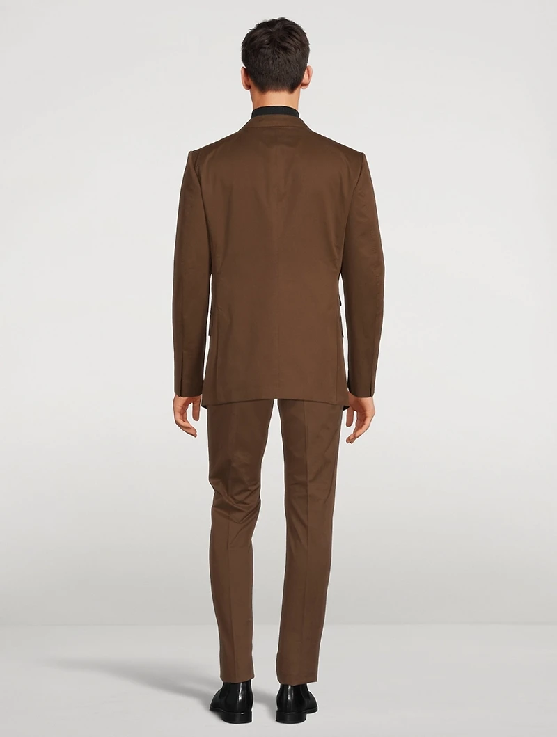 Shelton Cotton And Cashmere Peak Lapel Jacket