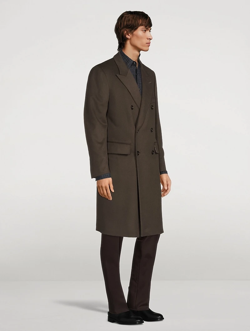 Cashmere Double-Breasted Coat