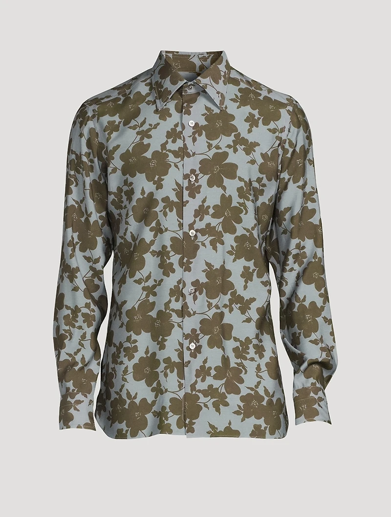 Slim-Fit Shirt Floral Print