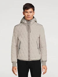 Diamond Quilted Jacket With Hood