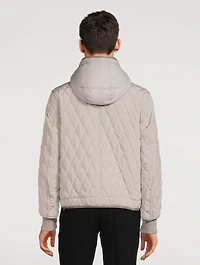Diamond Quilted Jacket With Hood