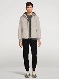 Diamond Quilted Jacket With Hood