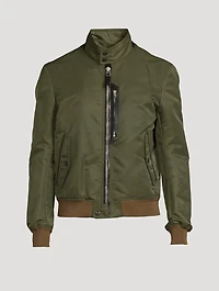 Nylon Compact Bomber Jacket