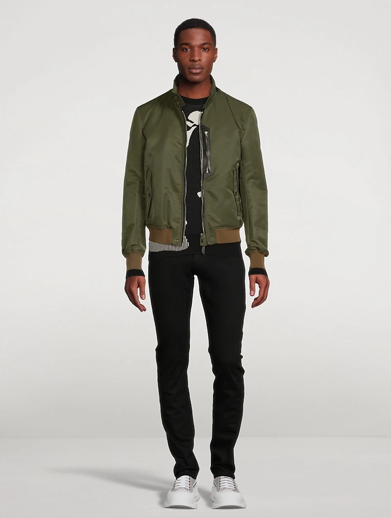 Nylon Compact Bomber Jacket