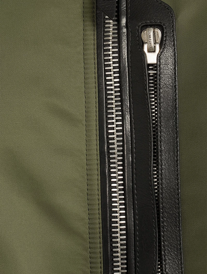 Nylon Compact Bomber Jacket