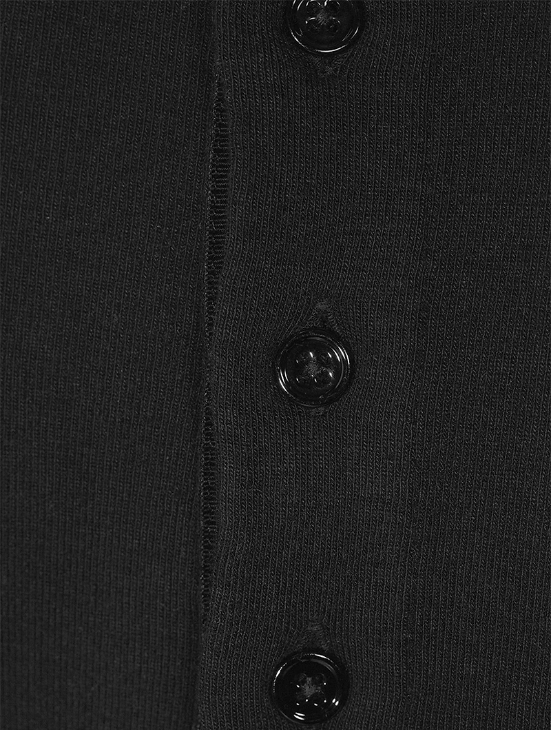 Cotton-Blend Henley Shirt