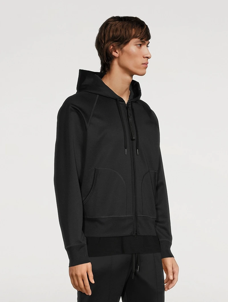 Cotton-Blend Zip Hoodie