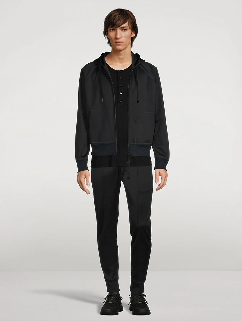 Cotton-Blend Zip Hoodie