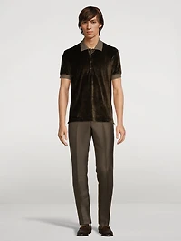 Liquid Velour Polo Shirt