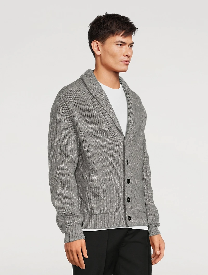 Cashmere Alpaca And Silk Shawl Cardigan