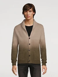Wool Mohair And Silk Dip-Dye Cardigan