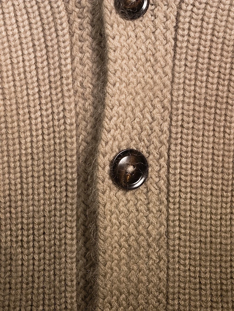 Wool Mohair And Silk Dip-Dye Cardigan