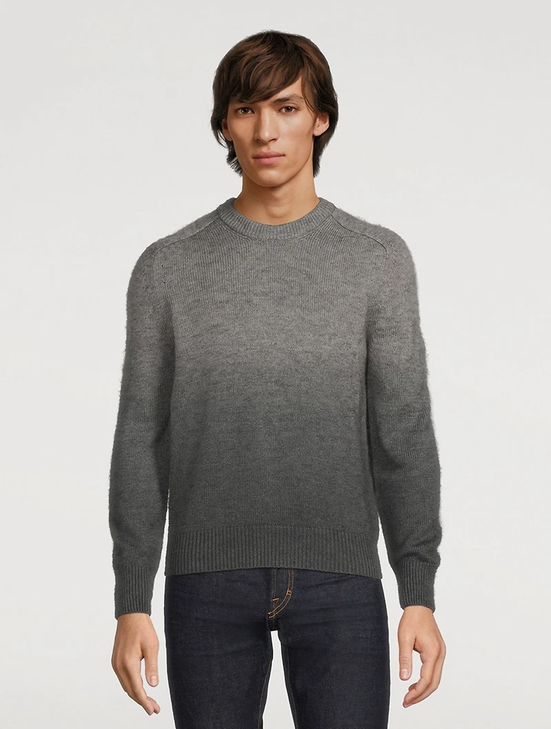 Cashmere Mohair And Silk Dip-Dye Sweater