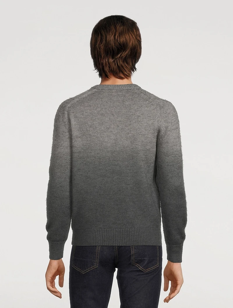 Cashmere Mohair And Silk Dip-Dye Sweater