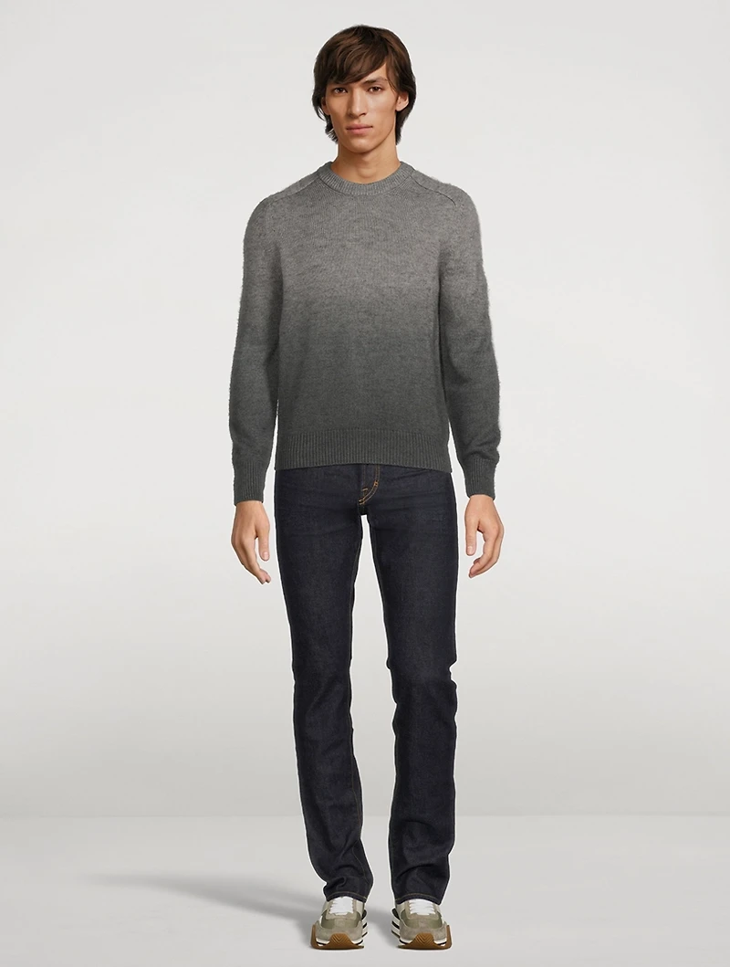Cashmere Mohair And Silk Dip-Dye Sweater