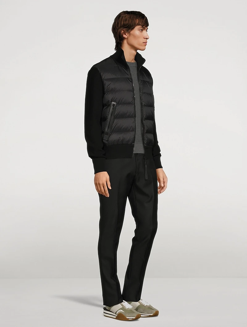 Wool Zip Down Jacket