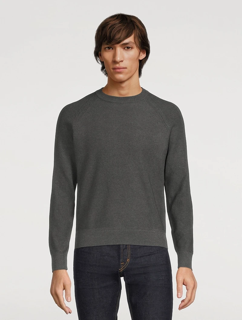 Silk And Cotton Crewneck Sweater