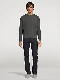 Silk And Cotton Crewneck Sweater