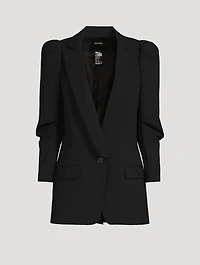 Scrunch-Sleeve Blazer