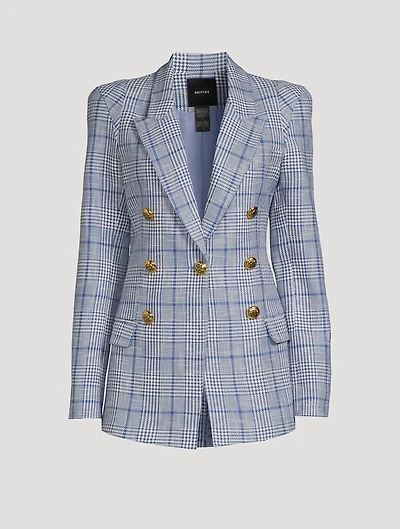 Not A Double-Breasted Pagoda Blazer Prince of Wales Print