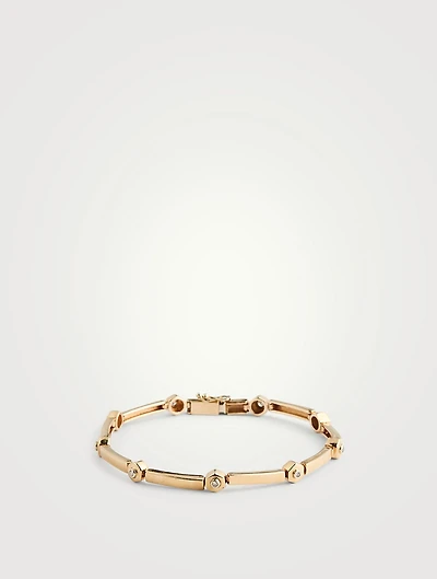Vintage 14K Gold Diamond Bracelet