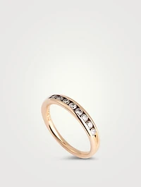 Vintage 14K Gold Half Eternity Ring With Diamonds