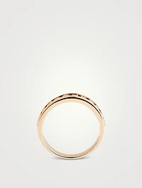 Vintage 14K Gold Half Eternity Ring With Diamonds