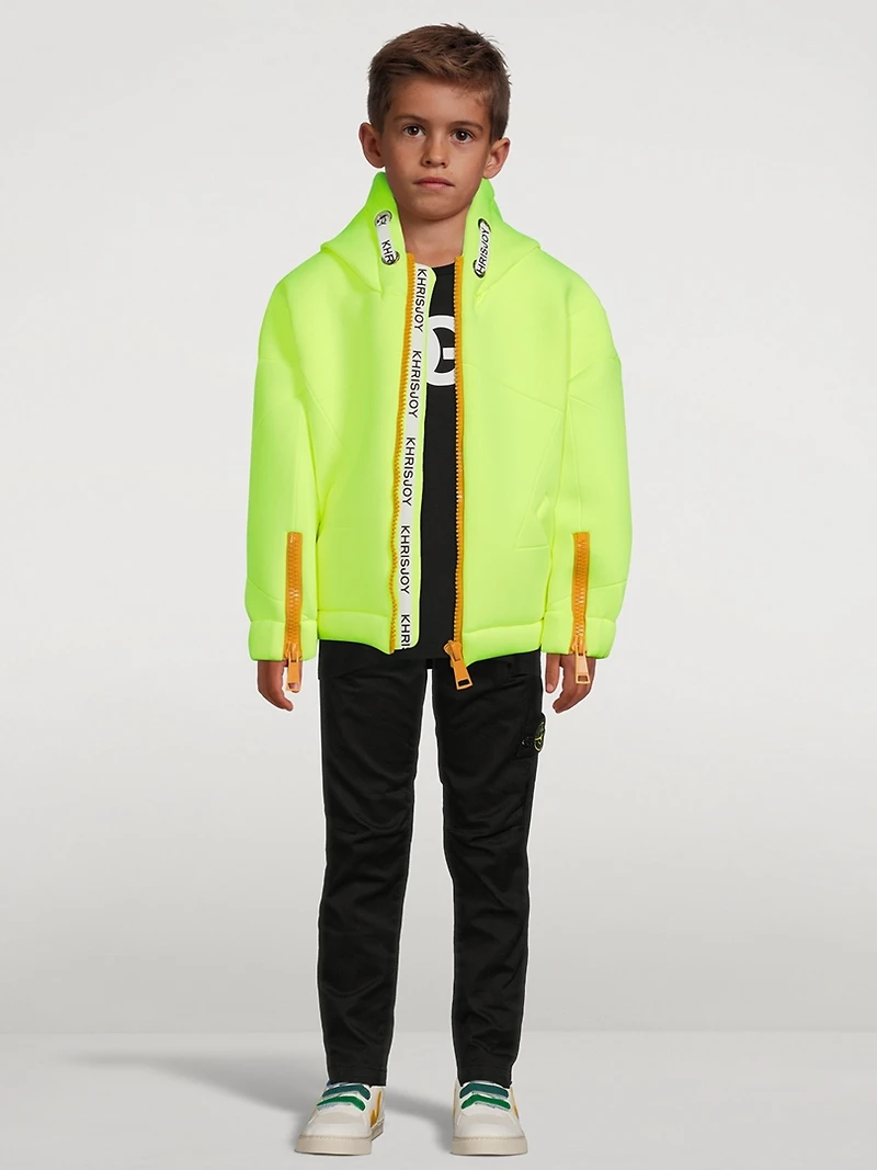 Kids Neoprene Zip Jacket With Hood
